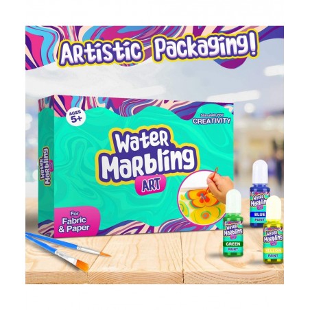 Marbling Arts and Crafts Supplies - Spin Art DIY Marble Painting Kits Stem Toys Gifts Set Kids Adults Girls Boys Tweens with ...