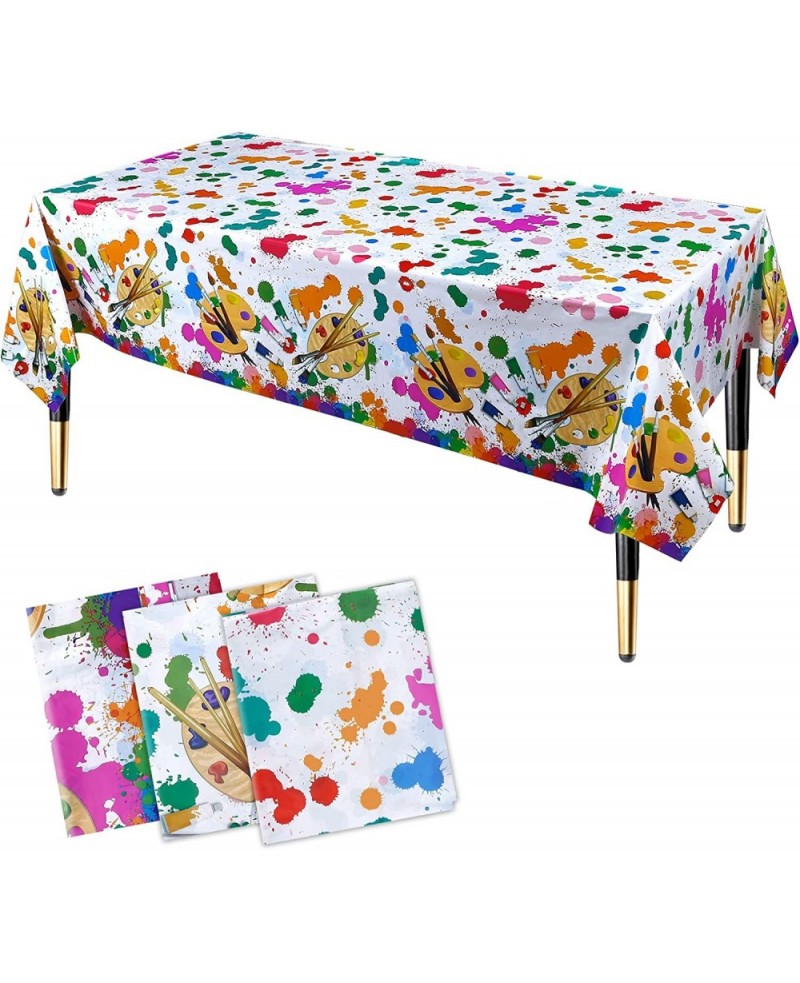 3Pcs Art Paint Party Tablecloths Disposable Art Plastic Table Cover for Boys & Girls Art Painting Them Birthday Party Supplie...
