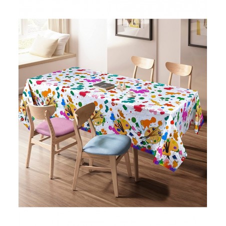 3Pcs Art Paint Party Tablecloths Disposable Art Plastic Table Cover for Boys & Girls Art Painting Them Birthday Party Supplie...