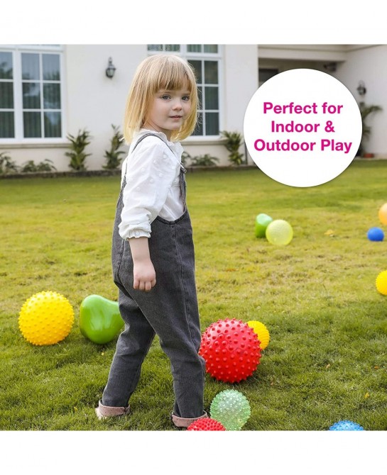 Sensory Balls for Baby - Assorted Baby Balls That Help Enhance Gross Motor Skills for Kids Aged 6 Months and Up - Set of 9 Vi...