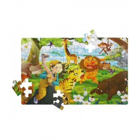 60 Pieces Animal Puzzles Kids Ages 3-5 Wooden Jigsaw Puzzles Montessori Puzzle for Toddler Educational Puzzles Gift for Girls...