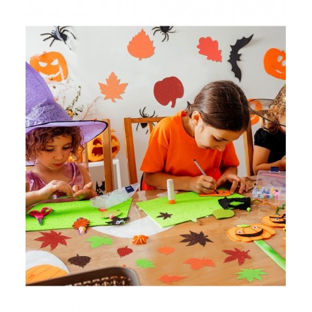 344 Pcs Fall Maple Leaf Stickers Foam Pumpkin Craft Kit Art Crafts Set DIY Thanksgiving Decorations for Kids Boys Girls Hallo...
