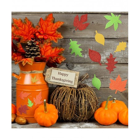 344 Pcs Fall Maple Leaf Stickers Foam Pumpkin Craft Kit Art Crafts Set DIY Thanksgiving Decorations for Kids Boys Girls Hallo...