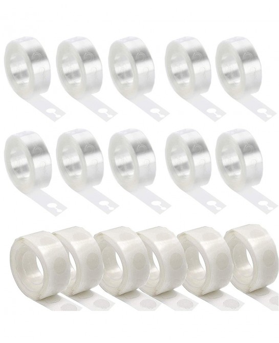 Balloon Arch Strip Kit Decorating Strip Kit 10 Rolls/ 164 Feet Balloon Tape Strips with 6 Rolls/ 600 Balloon Glue Point Dots ...