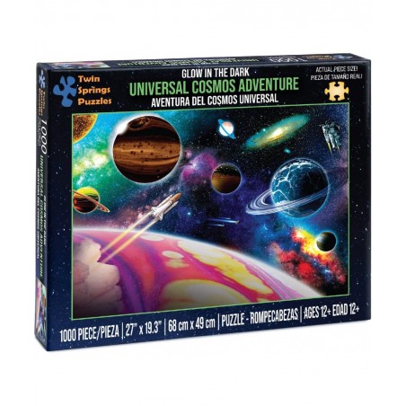 Glow in The Dark Universal Cosmos Adventure 1000 Piece Jigsaw Puzzle 1 000 pcs Puzzle $21.59 Jigsaw Puzzles