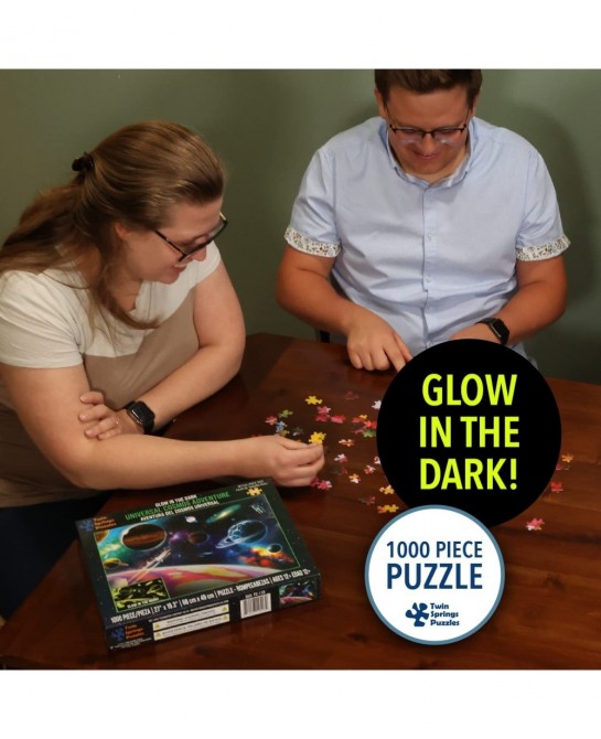 Glow in The Dark Universal Cosmos Adventure 1000 Piece Jigsaw Puzzle 1 000 pcs Puzzle $21.59 Jigsaw Puzzles