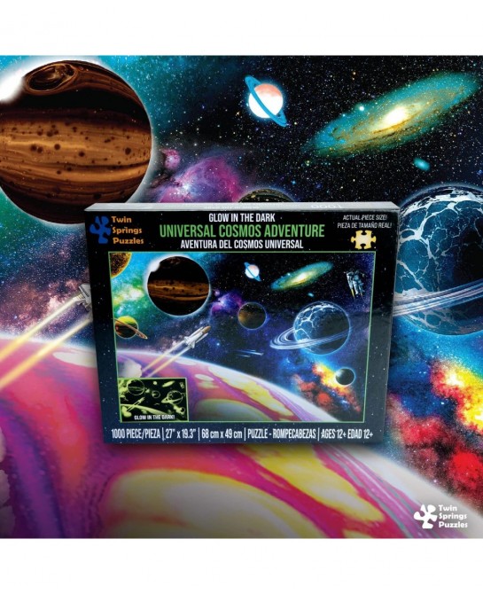 Glow in The Dark Universal Cosmos Adventure 1000 Piece Jigsaw Puzzle 1 000 pcs Puzzle $21.59 Jigsaw Puzzles