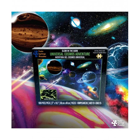 Glow in The Dark Universal Cosmos Adventure 1000 Piece Jigsaw Puzzle 1 000 pcs Puzzle $21.59 Jigsaw Puzzles