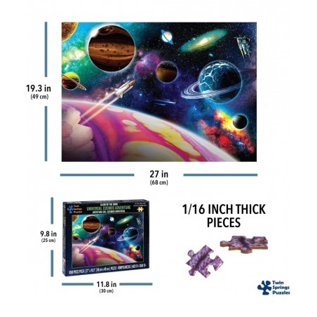 Glow in The Dark Universal Cosmos Adventure 1000 Piece Jigsaw Puzzle 1 000 pcs Puzzle $21.59 Jigsaw Puzzles