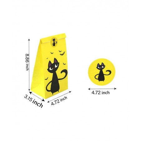 30 Pcs Halloween Treat Bags with Stickers 6 Styles Halloween Candy Bags for Reusable Trick or Treat Halloween Party Favor Bag...