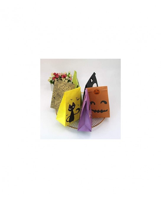 30 Pcs Halloween Treat Bags with Stickers 6 Styles Halloween Candy Bags for Reusable Trick or Treat Halloween Party Favor Bag...