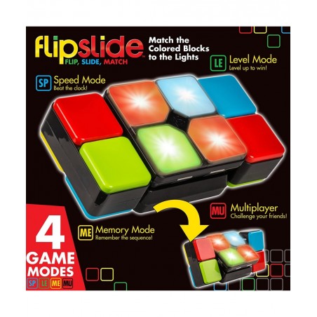 Flipslide Game Electronic Handheld Game | Flip Slide and Match the Colors to Beat the Clock - 4 Game Modes - Multiplayer Fun ...