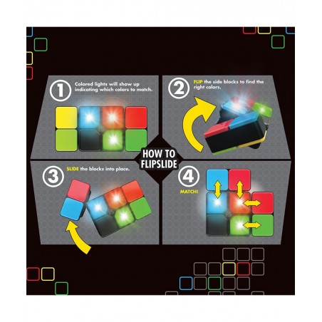 Flipslide Game Electronic Handheld Game | Flip Slide and Match the Colors to Beat the Clock - 4 Game Modes - Multiplayer Fun ...