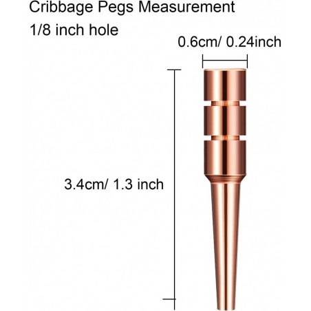 16 Pieces Metal Cribbage Pegs 4 Colors Metal Pegs Fit 1/ 8 Holes for Cribbage Traditional Board Game $19.31 Game Accessories