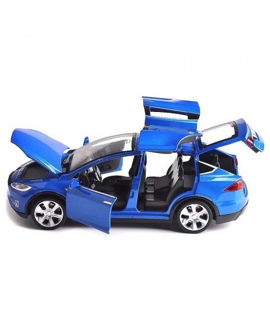 Car Model X 1:32 Scale Alloy diecast Pull Back Electronic Toys with Lights and Music Mini Vehicles Toys for Kids Gift (Blue) ...