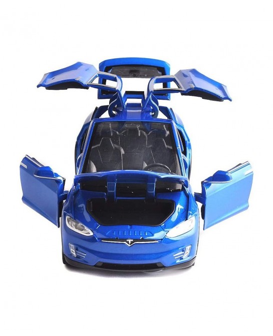 Car Model X 1:32 Scale Alloy diecast Pull Back Electronic Toys with Lights and Music Mini Vehicles Toys for Kids Gift (Blue) ...