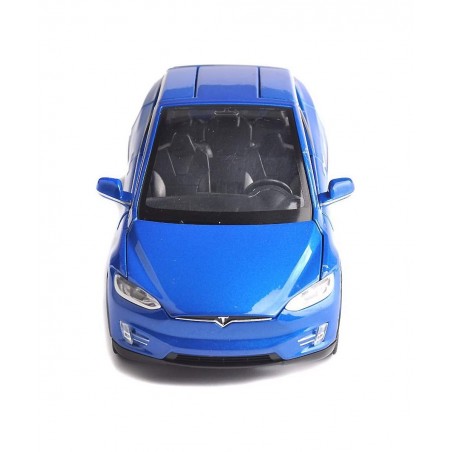 Car Model X 1:32 Scale Alloy diecast Pull Back Electronic Toys with Lights and Music Mini Vehicles Toys for Kids Gift (Blue) ...