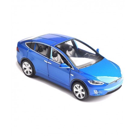Car Model X 1:32 Scale Alloy diecast Pull Back Electronic Toys with Lights and Music Mini Vehicles Toys for Kids Gift (Blue) ...