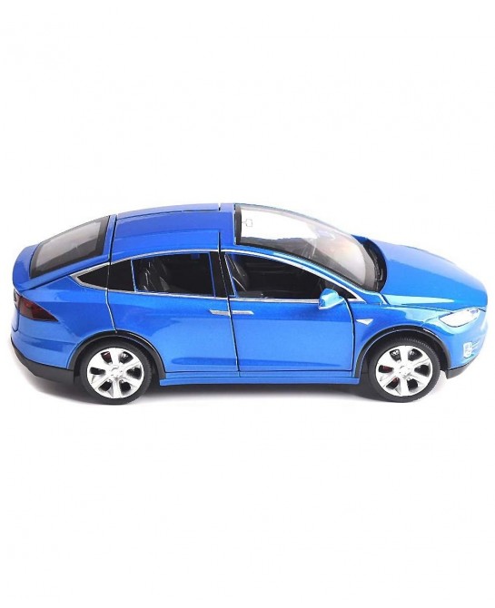 Car Model X 1:32 Scale Alloy diecast Pull Back Electronic Toys with Lights and Music Mini Vehicles Toys for Kids Gift (Blue) ...
