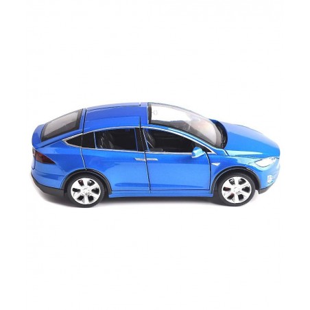 Car Model X 1:32 Scale Alloy diecast Pull Back Electronic Toys with Lights and Music Mini Vehicles Toys for Kids Gift (Blue) ...