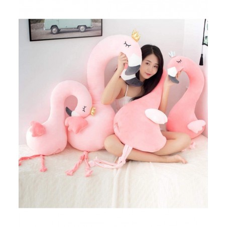 Multi Flamingo Soft Plush U-Shaped Throw Pillow Hand Warmer Plush Toy Doll $42.08 Kids' Plush Toy Pillows