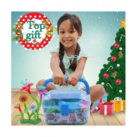 Flower Garden Building Set - Grow up! Fun Stacking Toys for Toddlers and Kids Age 3-6 Year Olds Educational Activity for Pres...