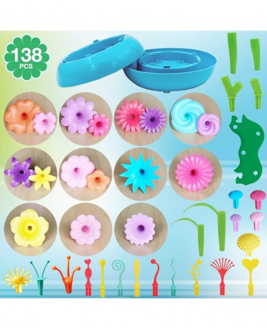 Flower Garden Building Set - Grow up! Fun Stacking Toys for Toddlers and Kids Age 3-6 Year Olds Educational Activity for Pres...