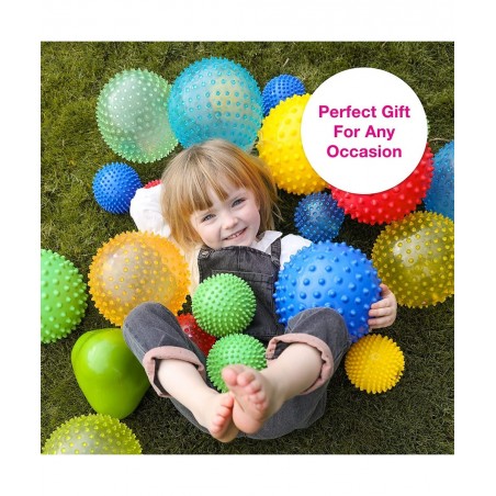 Sensory Balls for Baby - Assorted Baby Balls That Help Enhance Gross Motor Skills for Kids Aged 6 Months and Up - Set of 9 Vi...
