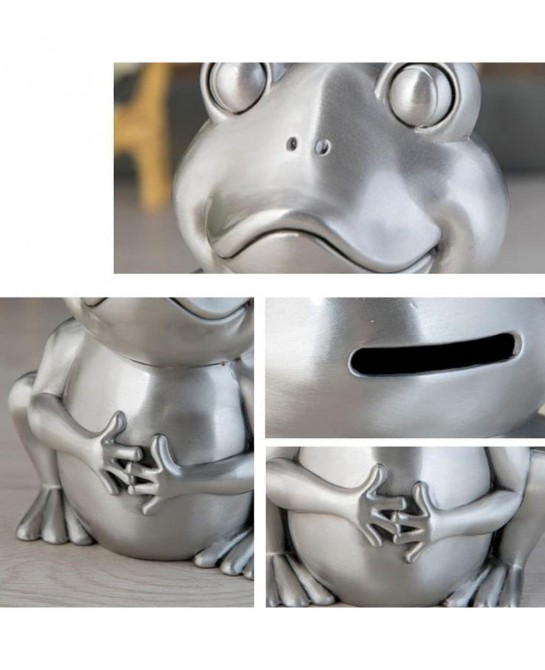 European Style Retro Piggy Bank Metal Crafts Durable Multifunctional Home Furnishings Adult Collectibles Children's Gifts (Co...