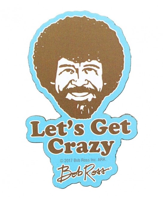 Bob Ross Crazy Funky Chunky Novelty Magnet for Refrigerator Locker Whiteboard & Game Room Officially Licensed Merchandise & C...