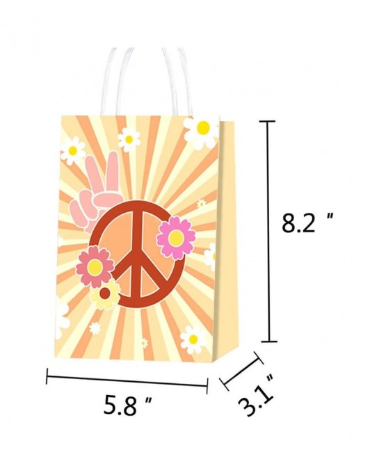 16PCS Two Groovy Retro Hippie Boho Girl Party Favor Bags Party Gift Goody Treat Candy Bags for Baby Two Year Old Favors Decor...