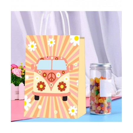 16PCS Two Groovy Retro Hippie Boho Girl Party Favor Bags Party Gift Goody Treat Candy Bags for Baby Two Year Old Favors Decor...