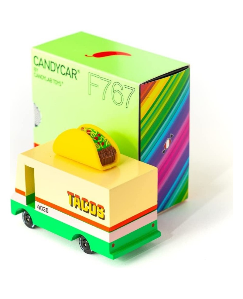 Wooden Cars and Vintage Toys for Kids - CANDYCAR® Food Truck and Stand Collection - Taco Van $38.12 Kids' Play Cars & Race Cars