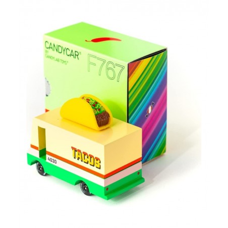 Wooden Cars and Vintage Toys for Kids - CANDYCAR® Food Truck and Stand Collection - Taco Van $38.12 Kids' Play Cars & Race Cars