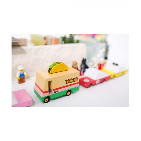 Wooden Cars and Vintage Toys for Kids - CANDYCAR® Food Truck and Stand Collection - Taco Van $38.12 Kids' Play Cars & Race Cars