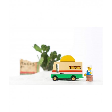 Wooden Cars and Vintage Toys for Kids - CANDYCAR® Food Truck and Stand Collection - Taco Van $38.12 Kids' Play Cars & Race Cars