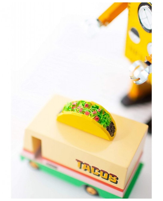 Wooden Cars and Vintage Toys for Kids - CANDYCAR® Food Truck and Stand Collection - Taco Van $38.12 Kids' Play Cars & Race Cars