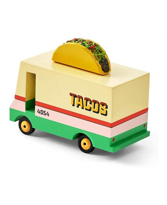 Wooden Cars and Vintage Toys for Kids - CANDYCAR® Food Truck and Stand Collection - Taco Van $38.12 Kids' Play Cars & Race Cars