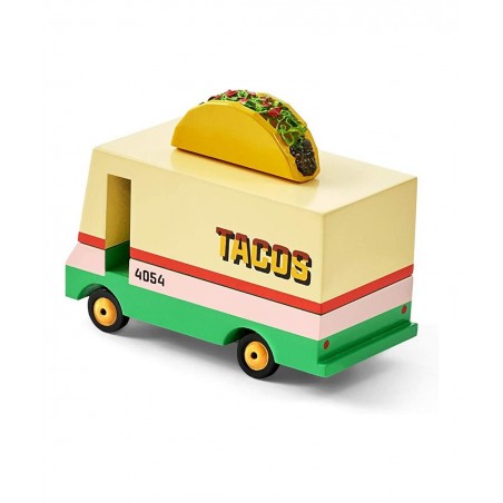 Wooden Cars and Vintage Toys for Kids - CANDYCAR® Food Truck and Stand Collection - Taco Van $38.12 Kids' Play Cars & Race Cars
