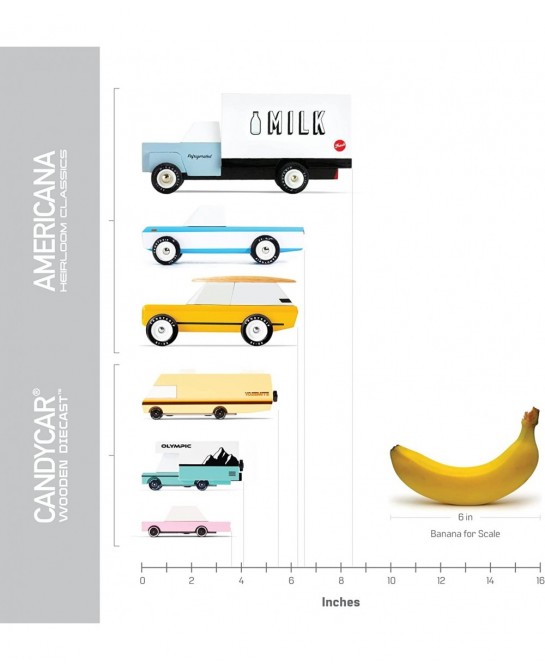 Wooden Cars and Vintage Toys for Kids - CANDYCAR® Food Truck and Stand Collection - Taco Van $38.12 Kids' Play Cars & Race Cars