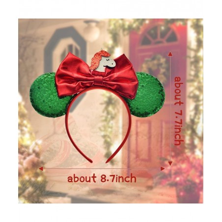 Valentine's Day Headband Sequin Sparkle Mouse Ears Minnie ears Holiday Mickey Ears $16.12 Kids' Dress-Up Accessories