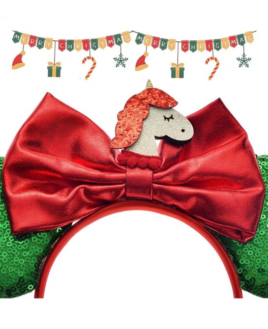 Valentine's Day Headband Sequin Sparkle Mouse Ears Minnie ears Holiday Mickey Ears $16.12 Kids' Dress-Up Accessories