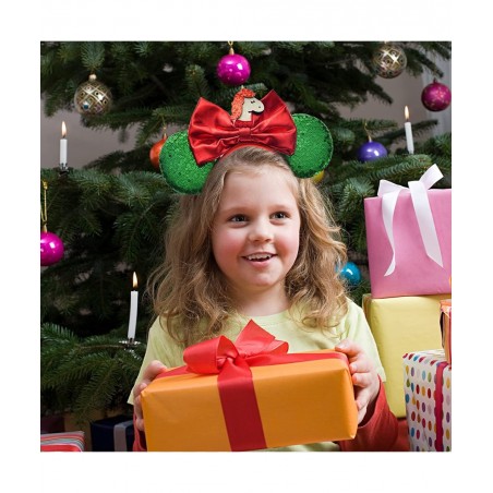 Valentine's Day Headband Sequin Sparkle Mouse Ears Minnie ears Holiday Mickey Ears $16.12 Kids' Dress-Up Accessories