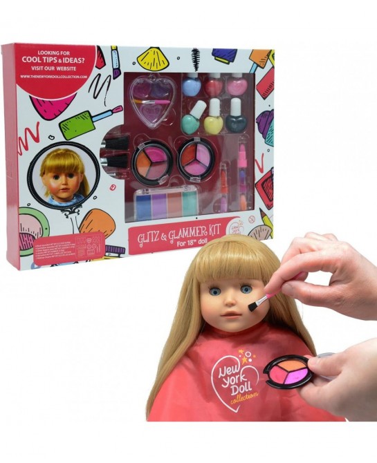 Washable Makeup set for Dolls and Kids - pretend play Cosmetic Set - Doll not included $37.76 Doll Accessories