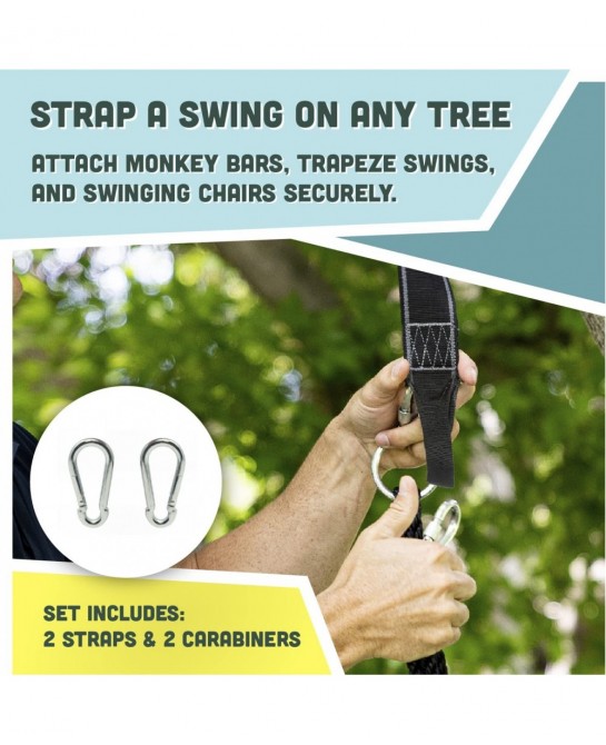 Two Nylon Tree Swing Hanger Straps - 15ft Each $44.44 Play Sets & Playground Equipment