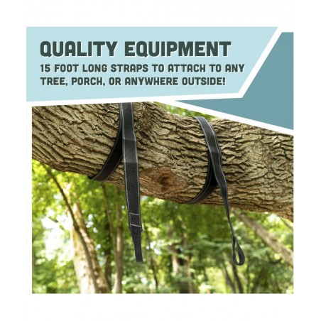 Two Nylon Tree Swing Hanger Straps - 15ft Each $44.44 Play Sets & Playground Equipment