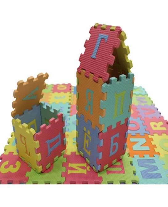 90cm Russian Alphabet Kids Carpet Foam EVA Shaggy Puzzle Crawling Russian Letters $43.72 Puzzle Play Mats