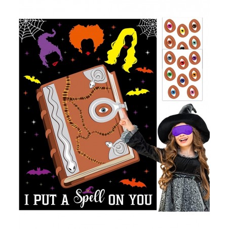 Halloween Games for Kids Party Hocus Pocus Pin The Eye on The Spell Book Halloween Party Games for Kids Adults Halloween Hocu...