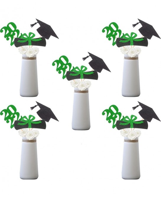 Glitter 2022 Graduation Party Centerpiece Sticks Green- Table Toppers for 2022 Graduation Party Decoration Party Supplies Set...