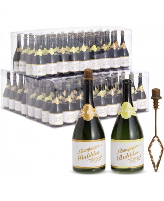 108 Count Small Wedding Bubbles for Guests Mini Champagne Bottle Design for Bulk Party Favors (22.5 ml) $57.22 Bubble Blowing...